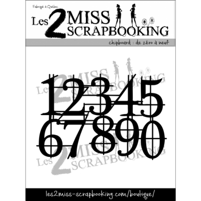  Les 2 Miss scrapbooking - Chipboard «De zéro à neuf»